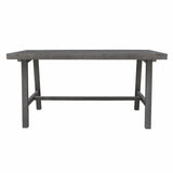 Dark Grey Dining Table with Leg Support