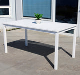 White Dining Table with Straight Legs