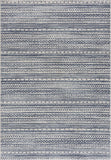 4? x 6? Navy Blue Decorative Stripes Area Rug