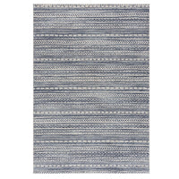 4? x 6? Navy Blue Decorative Stripes Area Rug