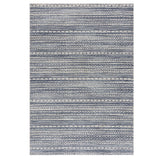 8? x 11? Navy Blue Decorative Stripes Area Rug