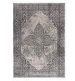 2? x 13? Gray Distressed Medallion Runner Rug