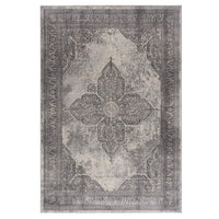 2? x 4? Gray Distressed Medallion Area Rug