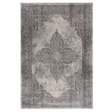 4? x 6? Gray Distressed Medallion Area Rug