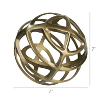 Gold Metal Geometric Sphere