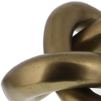 Gold Metal Knot Sculpture