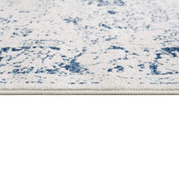 4? x 6? Navy Blue Distressed Floral Area Rug