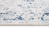 4? x 6? Navy Blue Distressed Floral Area Rug