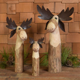 Wood and Metal Moose Sculpture