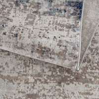8? x 11? Navy Blue Distressed Striations Area Rug
