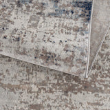 8? x 11? Navy Blue Distressed Striations Area Rug