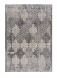 2? x 10? Gray Distressed Trellis Pattern Runner Rug