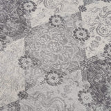 2? x 10? Gray Distressed Trellis Pattern Runner Rug