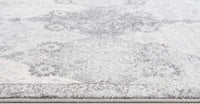 8? x 11? Gray Distressed Trellis Pattern Area Rug