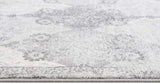 8? x 11? Gray Distressed Trellis Pattern Area Rug
