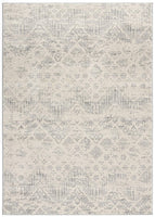 2? x 3? Ivory Distressed Ikat Pattern Scatter Rug