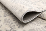 4? x 6? Ivory Distressed Ikat Pattern Area Rug