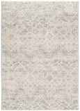 5? x 8? Ivory Distressed Ikat Pattern Area Rug