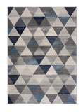 2? x 15? Navy Blue Geometric Diamond Runner Rug