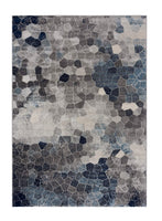 2? x 10? Navy Blue Cobblestone Pattern Runner Rug