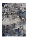 2? x 13? Navy Blue Cobblestone Pattern Runner Rug