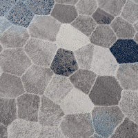 2? x 3? Navy Blue Cobblestone Pattern Scatter Rug