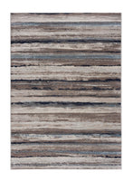 2? x 10? Blue and Beige Distressed Stripes Runner Rug