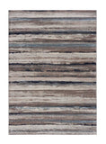 2? x 13? Blue and Beige Distressed Stripes Runner Rug