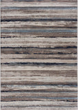 2? x 3? Blue and Beige Distressed Stripes Scatter Rug