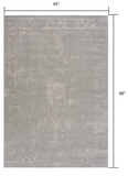 4? x 6? Modern Gray Distressed Area Rug