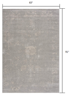 5? x 8? Modern Gray Distressed Area Rug