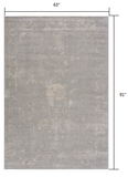 5? x 8? Modern Gray Distressed Area Rug