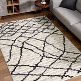 4? x 6? Gray and Black Modern Abstract Area Rug