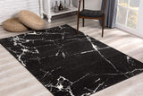 7? x 9? Black and White Abstract Breakage Area Rug