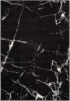 7? x 9? Black and White Abstract Breakage Area Rug