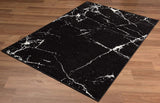 7? x 9? Black and White Abstract Breakage Area Rug