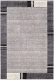 4? x 6? Gray Modern Bordered Area Rug