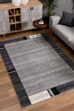 4? x 6? Gray Modern Bordered Area Rug