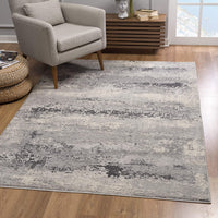 4? x 6? Gray Modern Abstract Area Rug