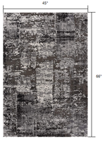 4? x 6? Gray Modern Abstract Area Rug