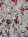 3? x 5? Red and Gray Modern Abstract Area Rug