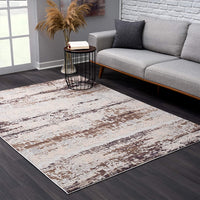 3? x 5? Violet Abstract Striations Area Rug