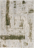 3? x 5? Green and Ivory Distressed Area Rug