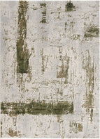 4? x 6? Green and Ivory Distressed Area Rug