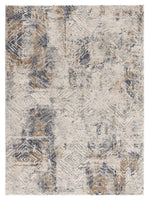 4? x 6? Ivory and Beige Abstract Diamonds Area Rug