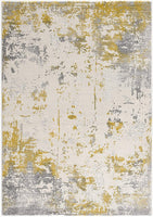 3? x 5? Gold and Gray Abstract Area Rug