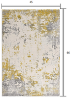 4? x 6? Gold and Gray Abstract Area Rug