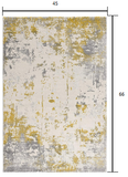 4? x 6? Gold and Gray Abstract Area Rug