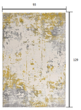 8? x 11? Gold and Gray Abstract Area Rug