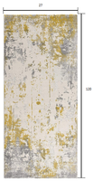 2? x 10? Gold and Gray Abstract Runner Rug